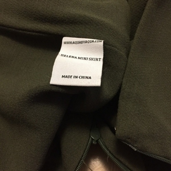 AQ AQ sz US 4 HELENA SKIRT Olive Green Bow - Picture 7 of 8